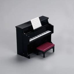 Mini Piano Musical Instrument Modelo Cena, DIY Ornamentos, Miniatura Play House Mão, Home Decor Figurines, 1:12 Dollhouse - Image 1