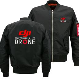 Jaqueta de voo superdimensionada impermeável masculina, jaqueta ao ar livre, corta-vento, grossa, tamanho grande, DJI Drone Pilot Print, casual, homem - Image 2