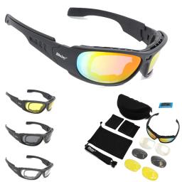 C6 óculos táticos militar pistola de ar tiro óculos de equitação ao ar livre à prova de vento dustproof anti-mosquito óculos polarizados - Image 1
