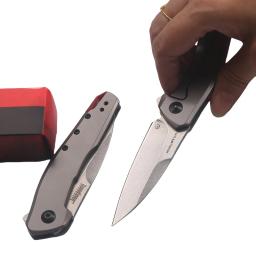 KS 1415 Faca Dobrável com Lâmina de Aço, 2.95 ", Lidar Com Liga, Ao ar livre, Emergência, Sobrevivência, Sharp, Canivete, Adequado para todos os dias - Image 3