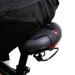 Confortável assento de bicicleta com almofada de espuma, absorção de choque, tira reflexiva, ampla bicicleta sela substituição - Image 4