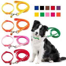 Cão Pata Imprimir Pet Tração Corda, Puppy Collar Set, Várias Cores, Ajustável, Cat Acessórios, Pet Supplies, 1,2 m - Image 1