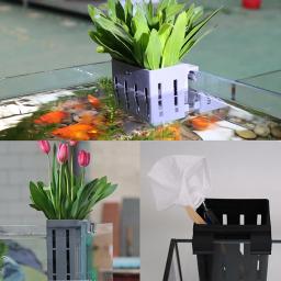 Suporte de planta de aquário de parede, plástico, agregado familiar, peixe, decoração, cesta de plantio, 3 - Image 5