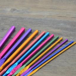 Cores sortidas Agulhas De Tricô De Alumínio, Conjunto De Agulhas De Malha, Ganchos Tunisinos E Afegãos, Kit De Ferramentas DIY, Multi Tamanho, 2mm-10mm - Image 4