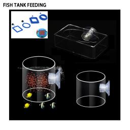 Alimentador de peixes de aquário acrílico anel de alimentação transparente com ventosa forte alimentador de tanque de peixes suprimentos de aquário m l - Image 1