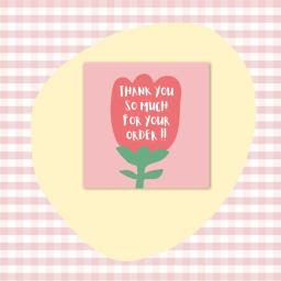 Flower Thank You Cards para Caixa de Presente, Embrulho, Cartões de Férias, Padaria, Flower Shop, Pequenas Empresas, 10-50PCs, 6x6cm - Image 5