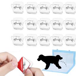 Wall Pee Pad Holder para cães, Almofada de treinamento Potty Clear Dog Pad, Almofada de Pee Pegajosa Invisível, Clipes de parede, 4 pcs, 6pcs - Image 1
