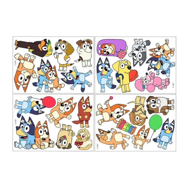 Adesivos Auto-adesivos Bluey para Decoração de Quarto Infantil - Série de Cartoon e Anime