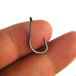 Ganchos farpados de bico torto izu, 100 peças, aço de alto carbono, haste longa para pesca selvagem, poço preto, suprimentos de artes de pesca - Image 6