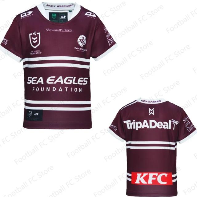 Camisola de Treino NRL Manly Sea Eagles 2024 - Uniforme de Rugby Adulto e Infantil, Nova Chegada para o Verão