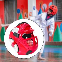Capacete de boxe acolchoado respirável sparring arnês amortecimento engrossado proteção facial completa para adultos mma taekwondo - Image 1