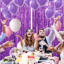 Folha De Alumínio Streamers para Decorações De Festa, Cortina De Franja, Festa De Aniversário, 6.5ft, 1Pc Set - Image 4