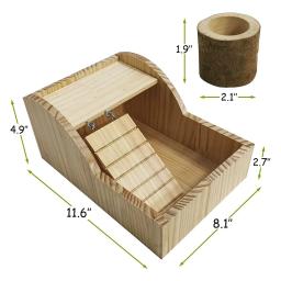 Funny Hamster House with Ladder, Gerbil House, Cage Acessórios, Decoração para Ratos, Pequenos Animais - Image 6
