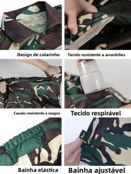 Conjunto de orme Camuflado Masculino: Roupa Tática de Desempenho Regular para Treinamento Militar e Trabalho de Campo (Es... - Image 4