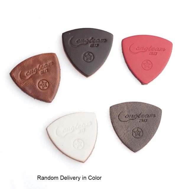 Palhetas Profissionais de Couro de Ovelha para Ukulele - Conjunto com 3 Cores Aleatórias, Ideal para Guitarra Havaiana