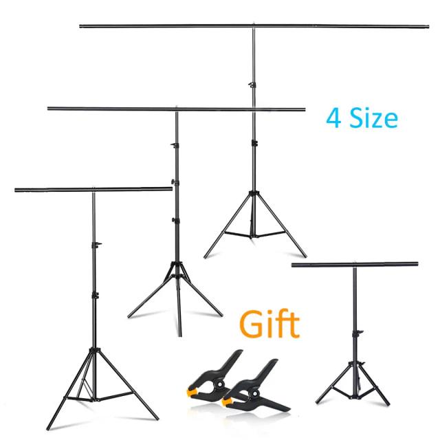 Kit Completo para Fotografia: Suporte T-Forma com Pano de Fundo e Tela Verde Chroma Key