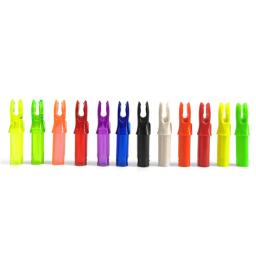 24 pçs arco e flecha colorido nocks ajuste id 6.2mm fibra de vidro carbono seta eixo cauda para arco ao ar livre caça tiro acessórios - Image 2