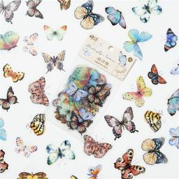 Transparente borboleta adesivos, asas decorativas, resina epóxi enchimento, artesanato DIY, livro, decoração de casa, 40pcs por saco - Image 5