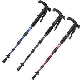 Liga portátil telescópico Trekking Pole para idosos Camping Walking Poles, Hiking Stick, Dobre ao ar livre, clube, 4 seções, 1Pc - Image 5