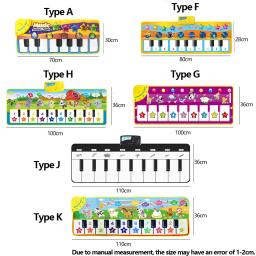 Fitness Keyboard Play Music Carpet for Kids, Piano Mat para crianças, crianças, brinquedos de instrumentos musicais, presente educacional para menina e menino - Image 6