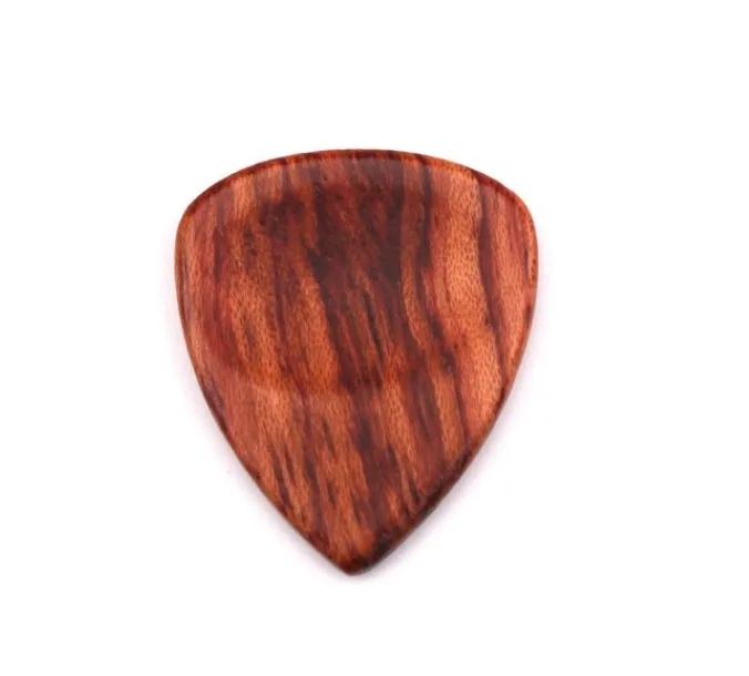 Palhetas de madeira guitarra acústica, palhetas, sândalo vermelho, jacarandá forma do coração, madeira tons, guitarra acessórios, atacado, 1pc - Image 1