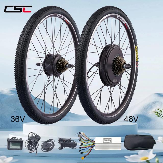 CSC Kit de Conversão Ebike 36V/48V Motor de Roda Traseira 250W-1500W