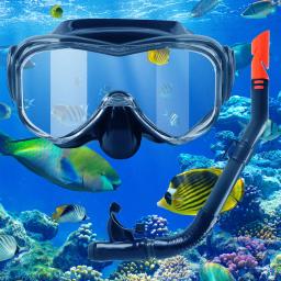 Equipamento de mergulho para adultos, máscara de snorkel, máscara anti-nevoeiro, vista panorâmica - Image 4