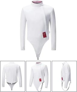 Clássico Masculino Esgrima Terno De Treino De Proteção, Foil Epee Saber, Calças Uniformes, Jaqueta, Conjunto De Coletes, 350NW, 2024 - Image 6