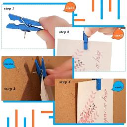 10 pçs clipes de madeira alfinetes tachas clipes placa de cortiça arte pinos clipes para diy artesanato projetos de artes foto escritórios suprimentos - Image 3