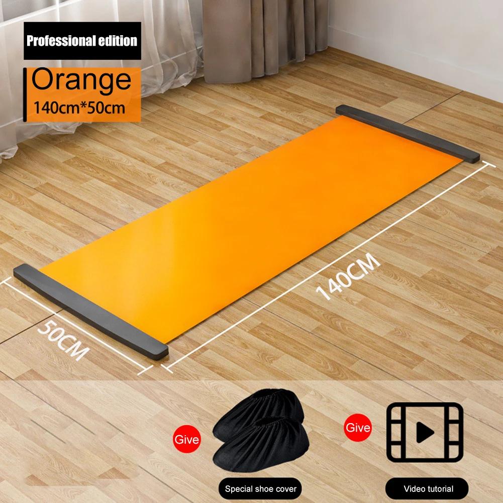 140/180/200cm esteira de deslizamento yoga esportes fitness glide placa patinação formação glide esteira para hóquei no gelo roller patinação perna exercício - Image 1