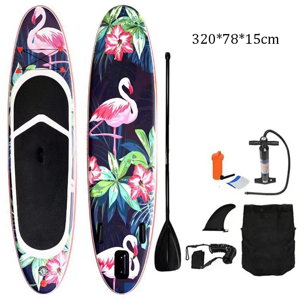 Prancha de remo inflável de camada dupla SUP para iniciantes, prancha de surf com acessórios, nova moda, 3,2 m, 2022 - Image 1