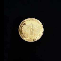 Coleção de Moedas das Sete Maravilhas do Mundo, Emblema Comemorativo Banhado a Ouro, Coleção Viagem - Image 3