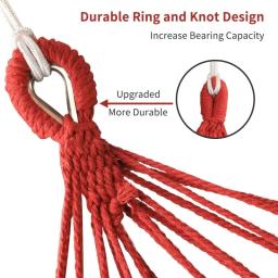 Hammock de acampamento ao ar livre com borla, rolamento de alta carga, cadeira de jardim, cama dobrável pendurada, externa ou interna, 1pc - Image 5