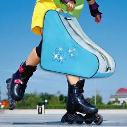 Roller Skate Carry Bag com alça de ombro, patinação sapatos Bolsa de transporte para patins de figura Ice Hockey Skate Quad Patins - Image 4