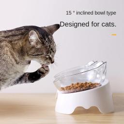 Pet automática tigela comida e bebedouro, levantado pé prato, Splice alimentador, tudo-em-um, cão e gato - Image 5