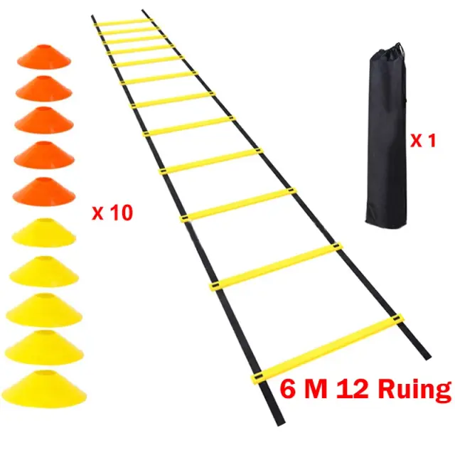 Escada de Agilidade e Cones para Treinamento de Futebol: Equipamento Ideal para Aumentar Velocidade e Desempenho em Esportes