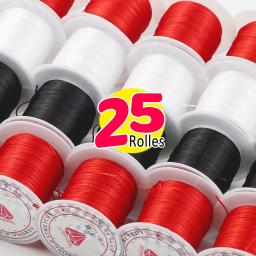 1/25 rolos de cabo elástico miçangas fio estiramento corda fibra artesanato linha para fazer jóias diy contas de semente pônei contas pulseiras - Image 2