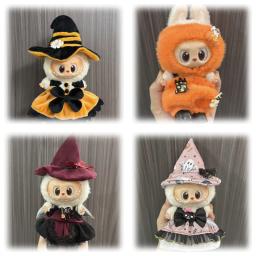 Halloween abóbora bruxa chapéu conjunto festivo bonito para 17cm labubu boneca ropa festa traje boneca roupas presente - Image 3