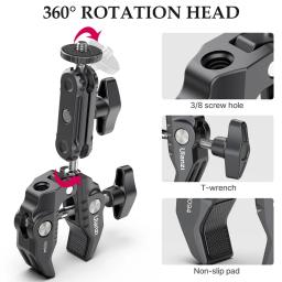 Ulanzi-R094 Super braçadeira estender, 1/4, 3, 8thread, braço mágico, LED Fill Light, microfone, HeadClamp bola universal, Max 1,5 kg de carga - Image 4