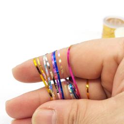 1mm enfeites holográficos voar amarrando material de fita flash de enfeites planos para streamer ninfas materiais de nervuras corporais - Image 6