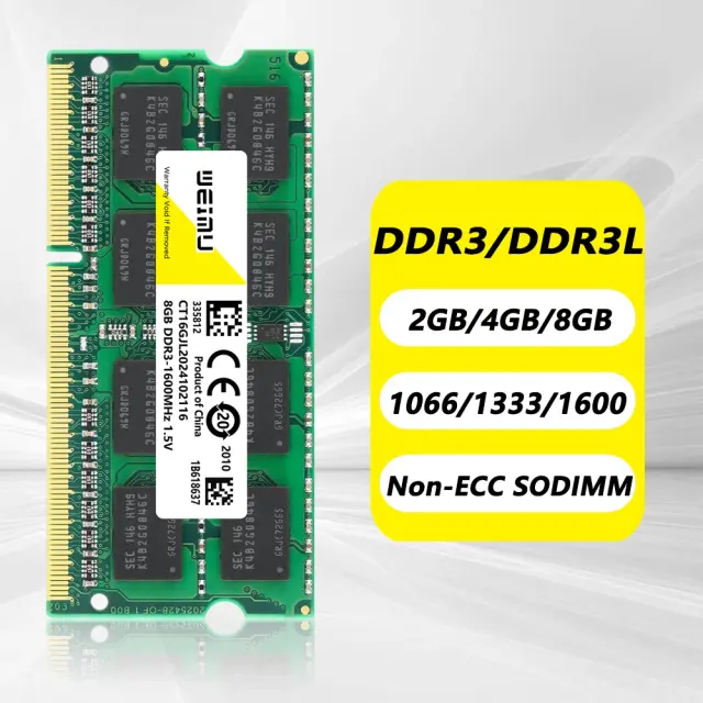 Módulo de Memória Laptop DDR3 DDR3L 4GB 8GB RAM PC3 1333 1600 1866Mhz Sodimm