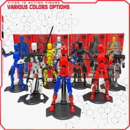 Figura de ação T13 já montada com suporte, Titan 13, Lucky 13 Articulações, Figuras de ação móveis, Robô Nova manequim - Image 6
