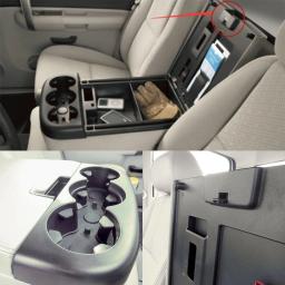 Center Console Apoio De Braço Tampa Trava de Bloqueio Para Chevy Suburban Silverado 1500 2500 3500 GMC Sierra Avalanche Tahoe Yukon XL 2007-2014 - Image 2