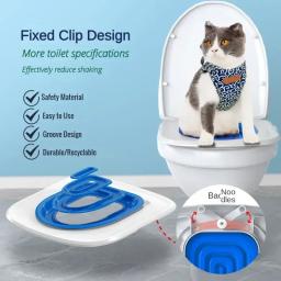 Kit De Treinamento De Toalete De Plástico Reutilizável, Tapete De Litter De Gato, Treinador De Toalete, Produto De Limpeza De Animais De Estimação, Cachorro, Gato, 2024 - Image 2