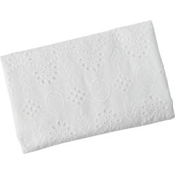 Tecido de renda de algodão branco feminino, fazendo saias, tecido vestido de casamento, DIY, pano oco, verão, 130x50cm - Image 6