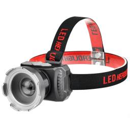 Powerful LED Headlamp with 3 Modes Built-in Battery USB Rechargeable Head Torch Lamp Camping Emergency Lantern - Image 1