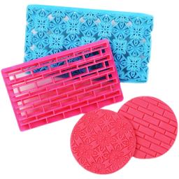 Ferramentas de carimbo de argila de polímero plástico cerâmica molde de gravação flores molde de impressão diamante diy cerâmica textura escultura modelo - Image 6