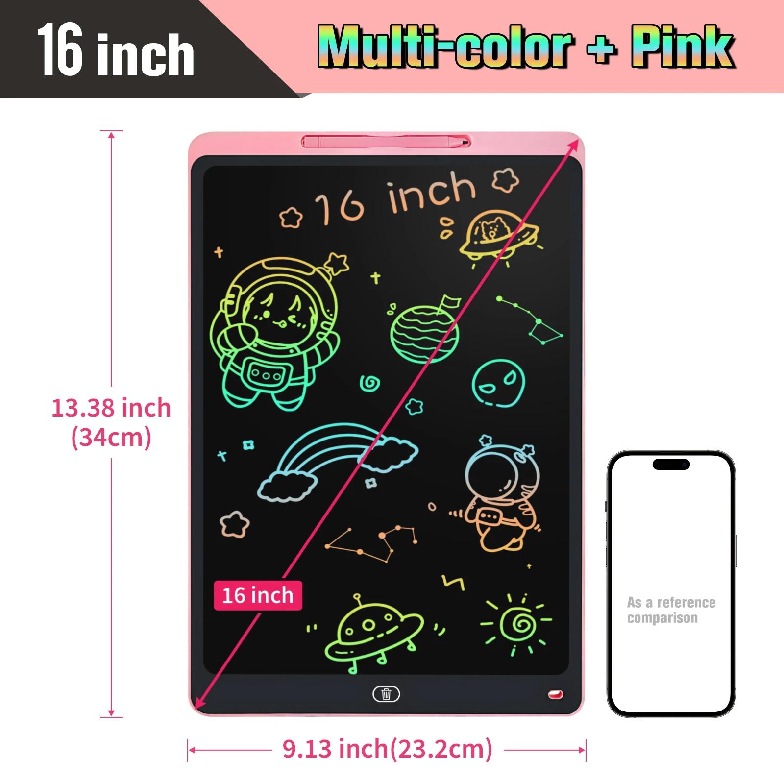 16/20 Polegada prancheta de escrita tablet para crianças, grande almofada de desenho eletrônico com tela colorida, brinquedo de comprimidos gráficos digitais - Image 1
