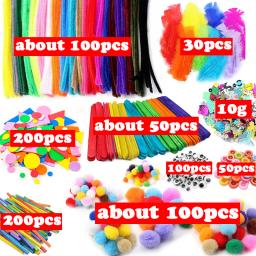 Artesanato Arte Suprimentos Kit para Crianças, Limpadores de tubos, Pompons, Espuma Adesivos, Pena Sentiu Pano, Botão De Pano, DIY Artesanato Criativo, Brinquedos Presentes, 1000Pcs - Image 3