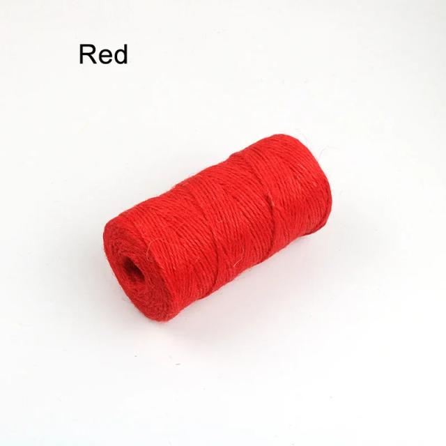 Cordão de Juta Colorido para Macramé - Linha Artesanal para Costura, Decoração de Casamento e Projetos DIY, 100 Jardas